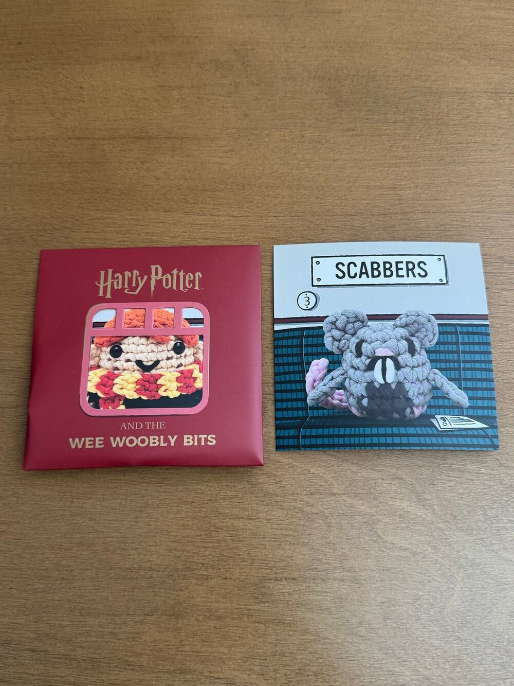 *Unused* Woobles Harry Potter Ron Weasley & Scabbers DIY Crochet Pattern Cards
